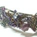 Purple Beaded Barrette . Freeform Bead Weaving