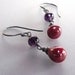 Ruby Dangle Earrings . Purple Amethyst Wire Wrapped Sterling Silver . Juicy