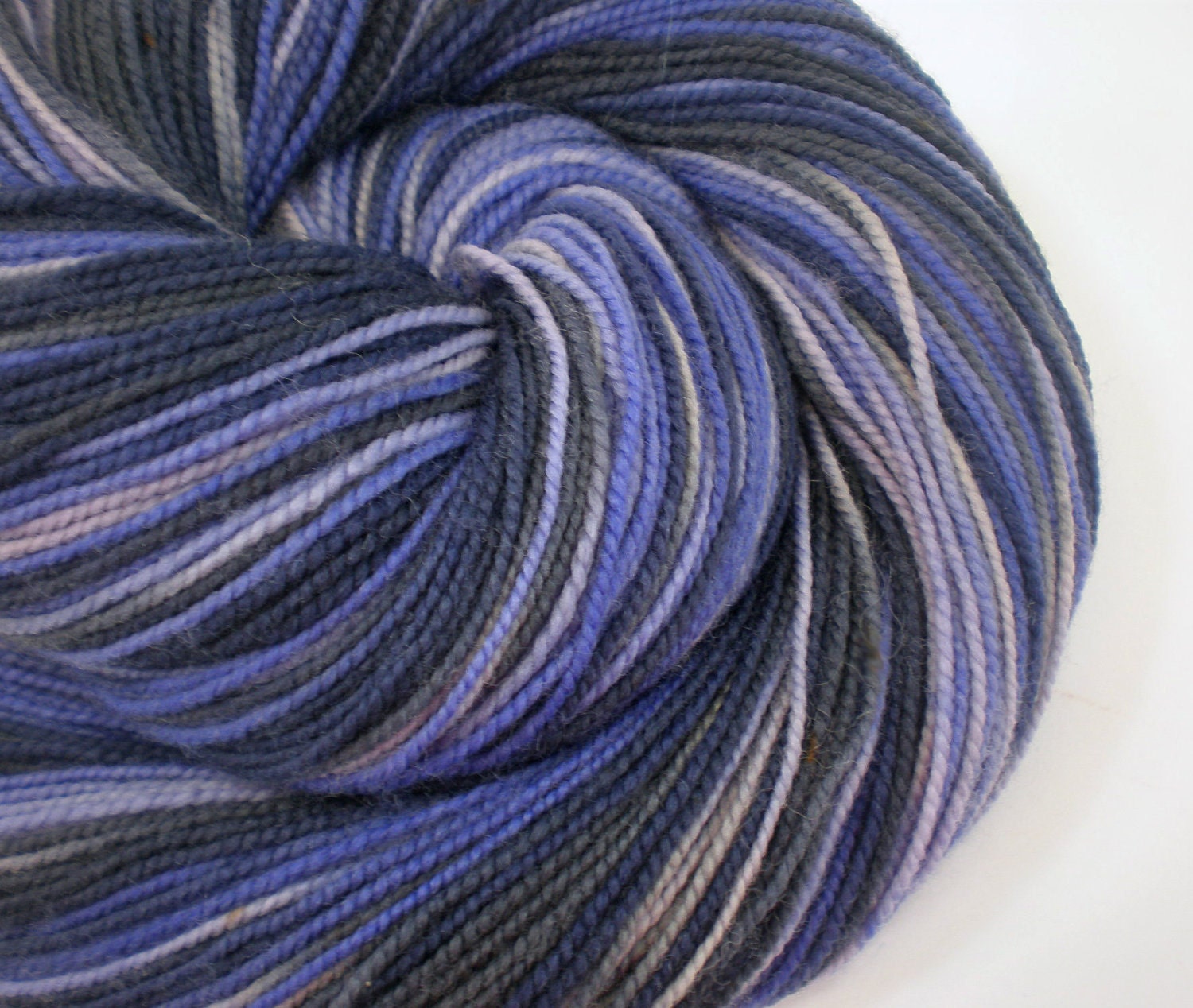 hand dyed fingering sock yarn merino superwash FEBRUARY 400 yds.