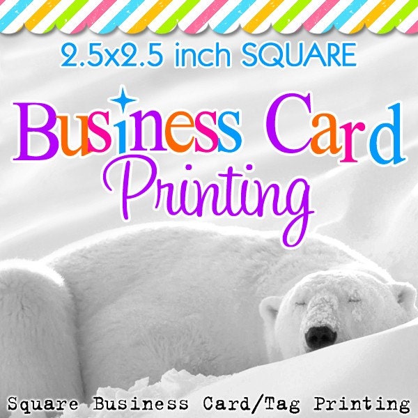 Square Business Cards 250 Square 2.5" Business Cards