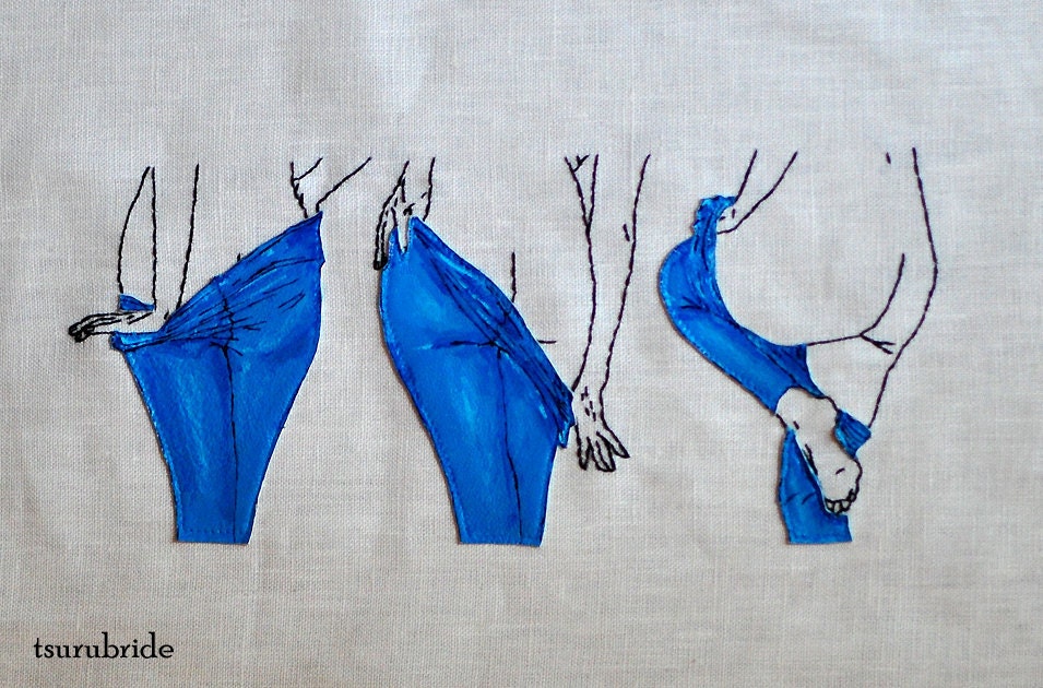 States of Undress No. 15 Embroidered Wall Hanging