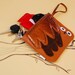 Who-Who Brown and Copper Owl Zip Pouch