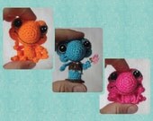 Digital PDF Miniature Frog Crochet Pattern  SINKER BABIES Dollhouse Mini or  Collectible