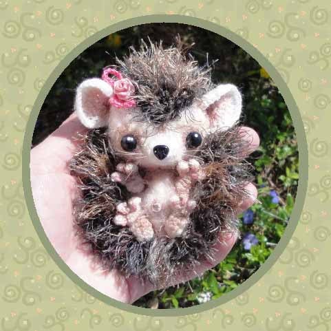 Ginny the Baby HedgeHog Hedge Hog 26th Milk Cap Cutie PDF Digital Crochet Pattern by Peggytoes