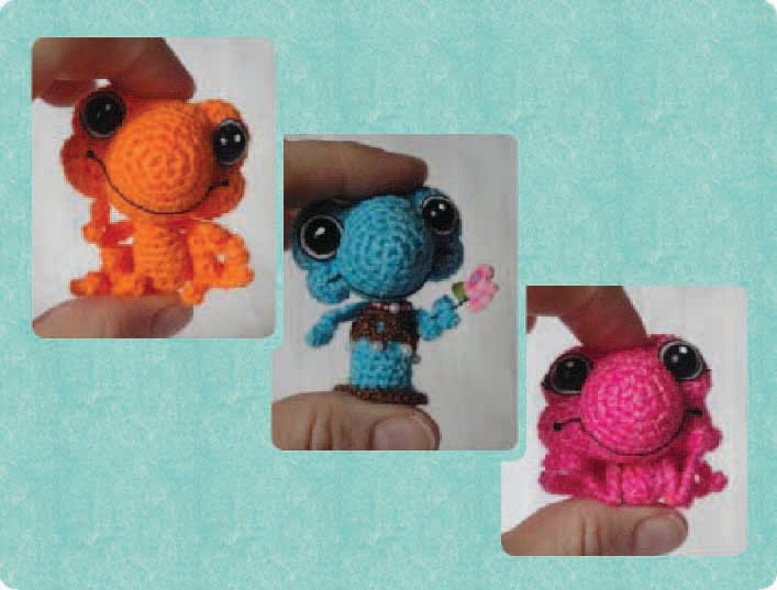 SALE Digital PDF Miniature Frog Crochet Pattern  Sinker Babies Dollhouse Mini or  Collectible