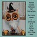 SALE Digital PDF Owl Crochet Pattern with Felt Eyes Candlestick Holiday Decor or Plush Stuffie Halloween Thanksgiving Christmas