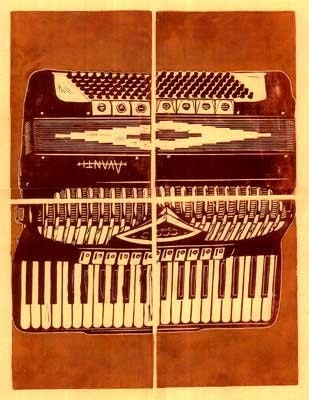 Brown Accordion Print