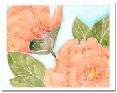 Camellia in Tangerine 2--8"X10" Fine Art Print