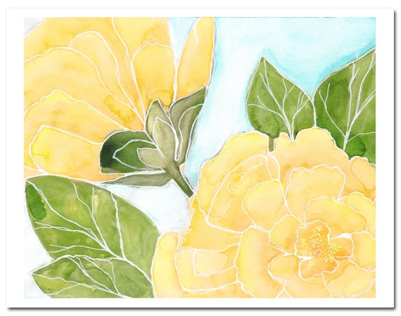 Camellia in Yellow 2--8"X10" Fine Art Print