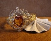 14k Yellow Rolled Gold Lab Created Citrine Bangle Bracelet