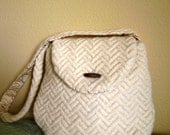 cream wool crossbody handbag - -felted purse with long strap - jackie cable purse
