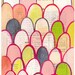 Santa Fe - Original Abstract Gouache Painting on Antique Book Paper