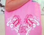 Lions are Liars...Hand Screenprinted Tote Bag...