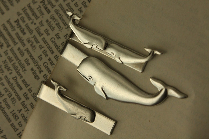 Silver Whale Tie Bar