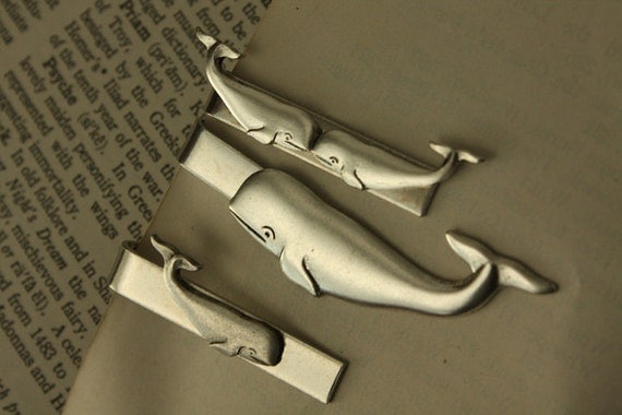 Silver Whale Tie Bar