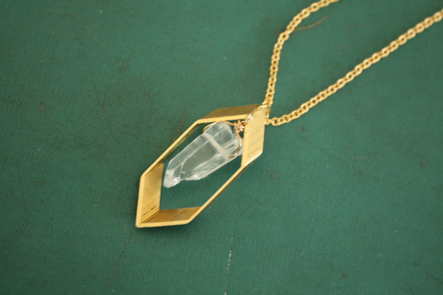 Rhombus Crystal Necklace