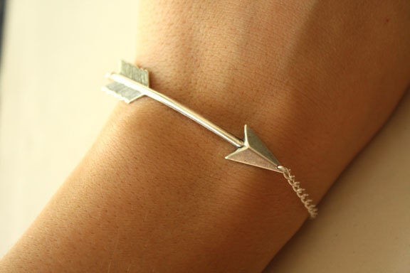 Silver Arrow BRACELET with Sterling Silver Chain