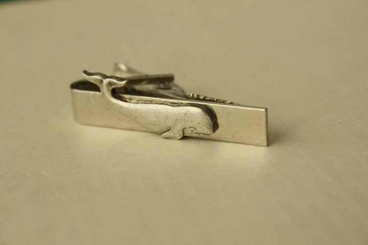 Silver Whale Tie Bar
