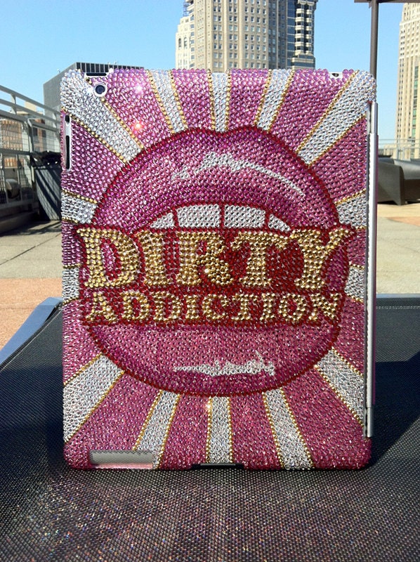 Dirty Addiction Swarovski Rhinestoned iPad Case