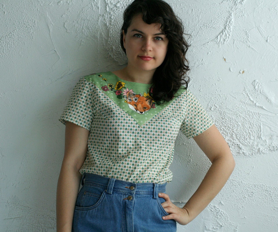 fox print cotton top Supayana