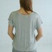 Cat print grey loose soft jersey top