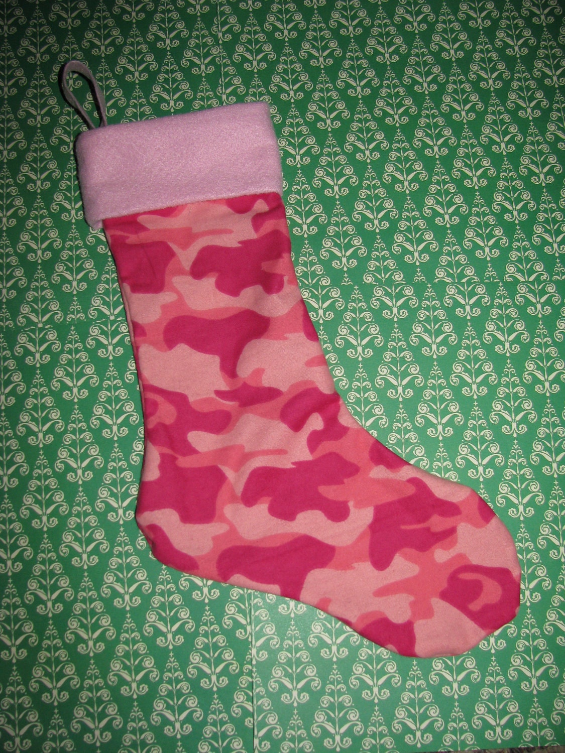 Pink Camo Christmas Stocking 