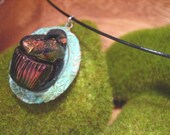 Real Scarab Beetle Pendant Necklace