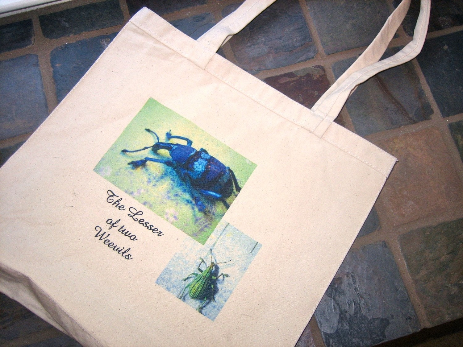 Lesser of Two Weevils Canvas Tote Bag