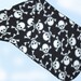 Gothic Skull & Crossbones On Black Long Fleece Scarf UNISEX