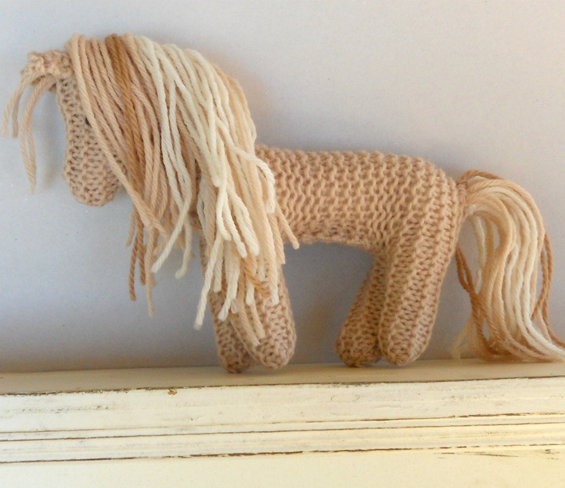 Eco Toy, Earth Pony, Waldorf Toy, Stuffed Animal Horse, natural and eco friendly
