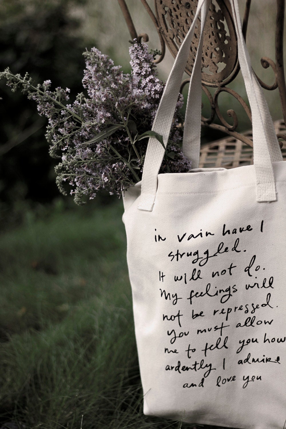 Mr. Darcy Proposal tote bag -  Jane Austen