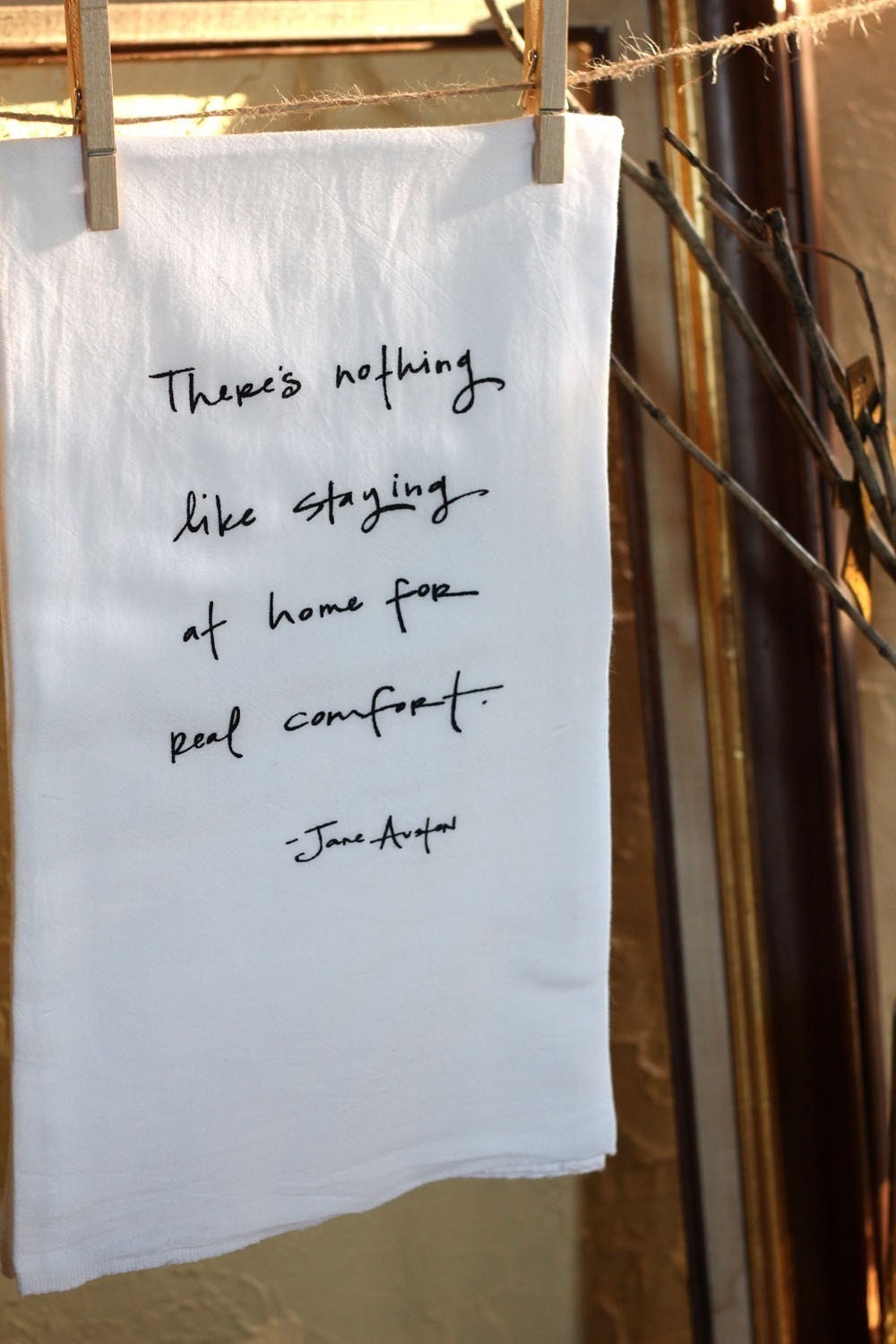 Jane Austen Quote Dishtowel