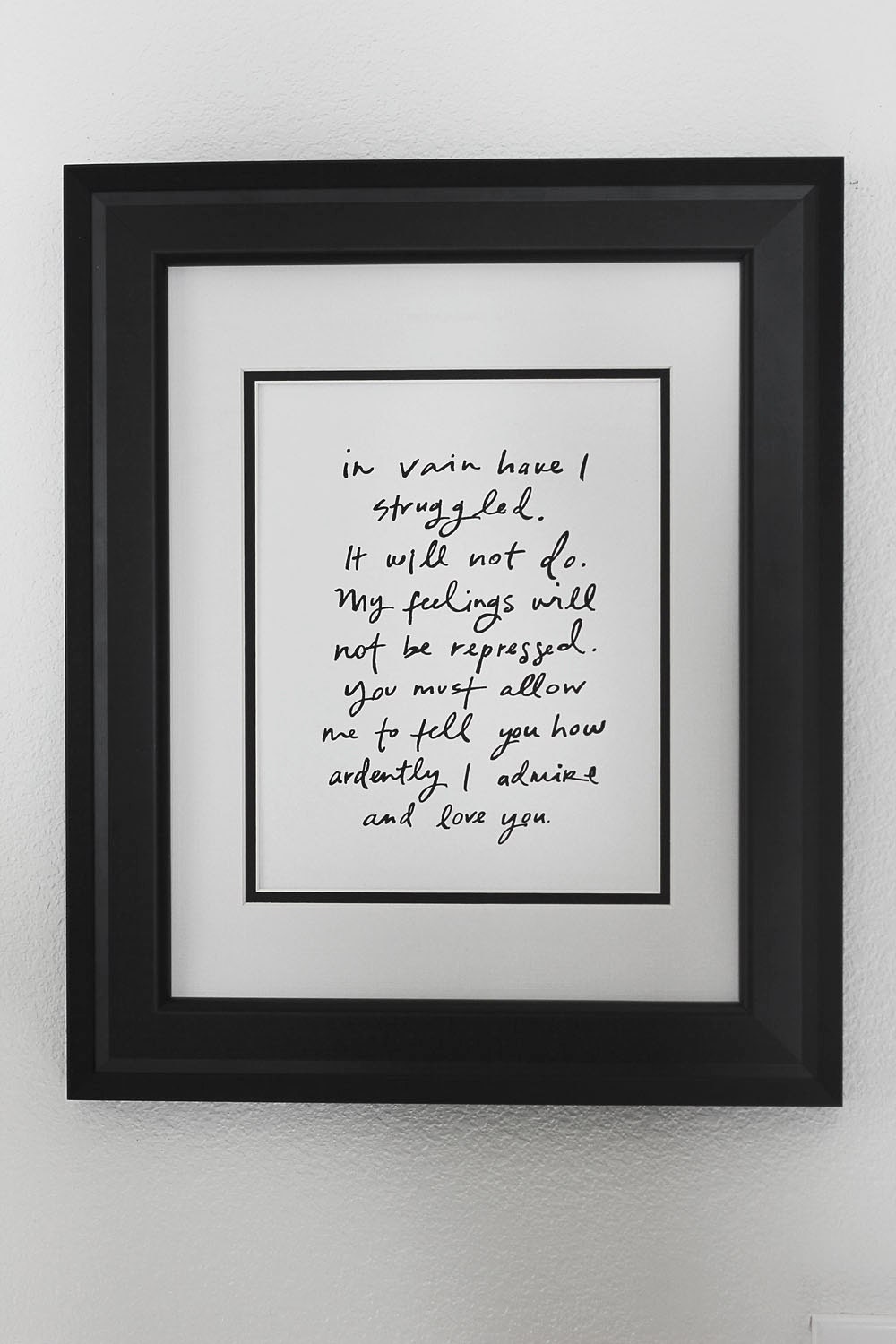 8x10 screenprint- Mr. Darcy proposal scene