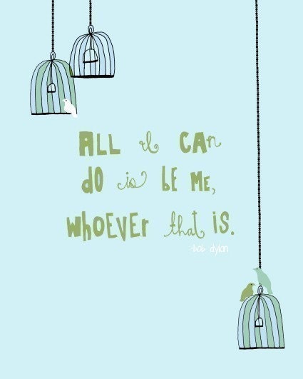 art quote print bob dylan blue birds - DYLAN