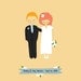custom portrait, custom art print, wedding poster, wedding gift anniversary, personalized portrait - HAPPILY EVER AFTER