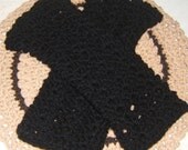 NEW CROCHET ARM WARMERS WRISTLETS  BLACK