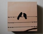 Love Birds Encaustic Art