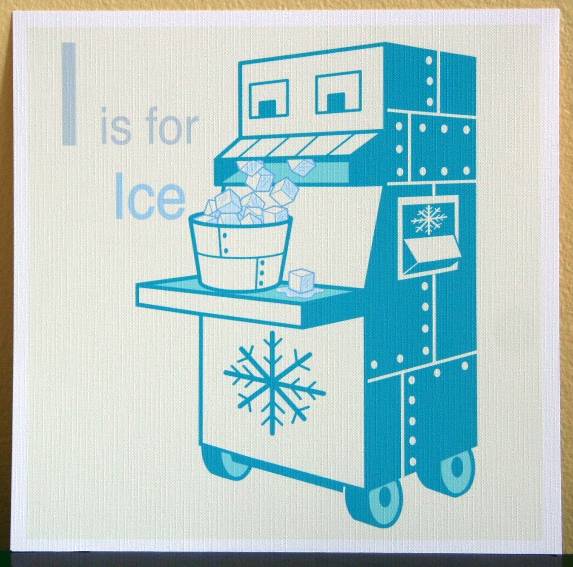 Robot Alphabet Print - I is for Ice