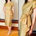 1950's Gold and Green Grace Taylor Wiggle Dress