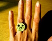 Day of the Dead Inspired Ceramic Skull Ring