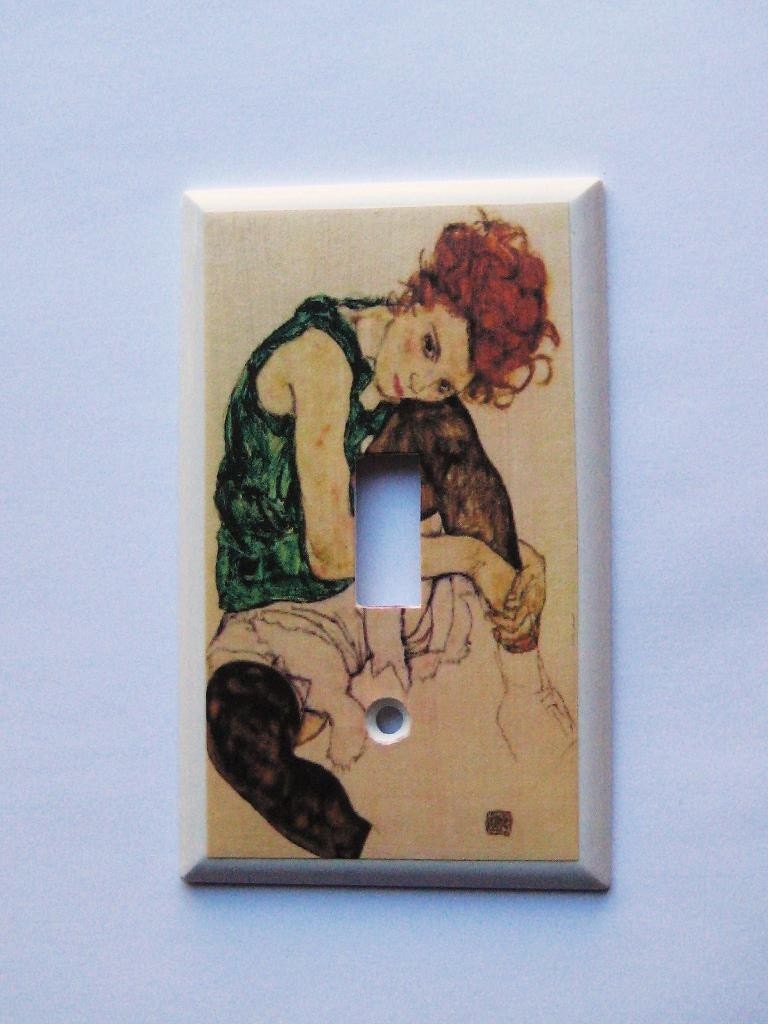 Egon Schiele light switch cover.