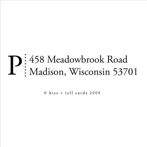custom address rubber stamp with initial - self-inking