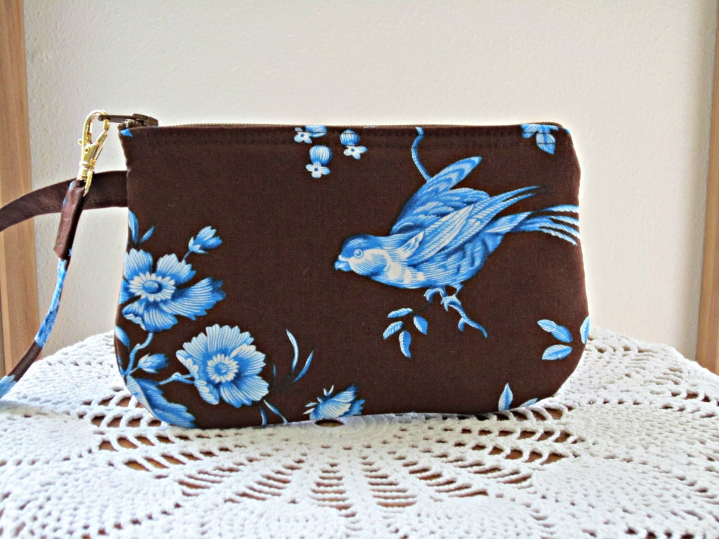 Wristlet Clutch Zipper Gadget Smart Phone Pouch West Indies Matilda Cocoa