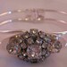 BNS beautiful upcycled vintage altered art OOAK rhinestone bangle bracelet