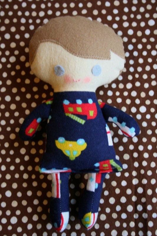 Baby Boy Rag Doll, Firetruck PJ's