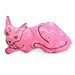 pink floral pattern relax cat shaped medium pillow