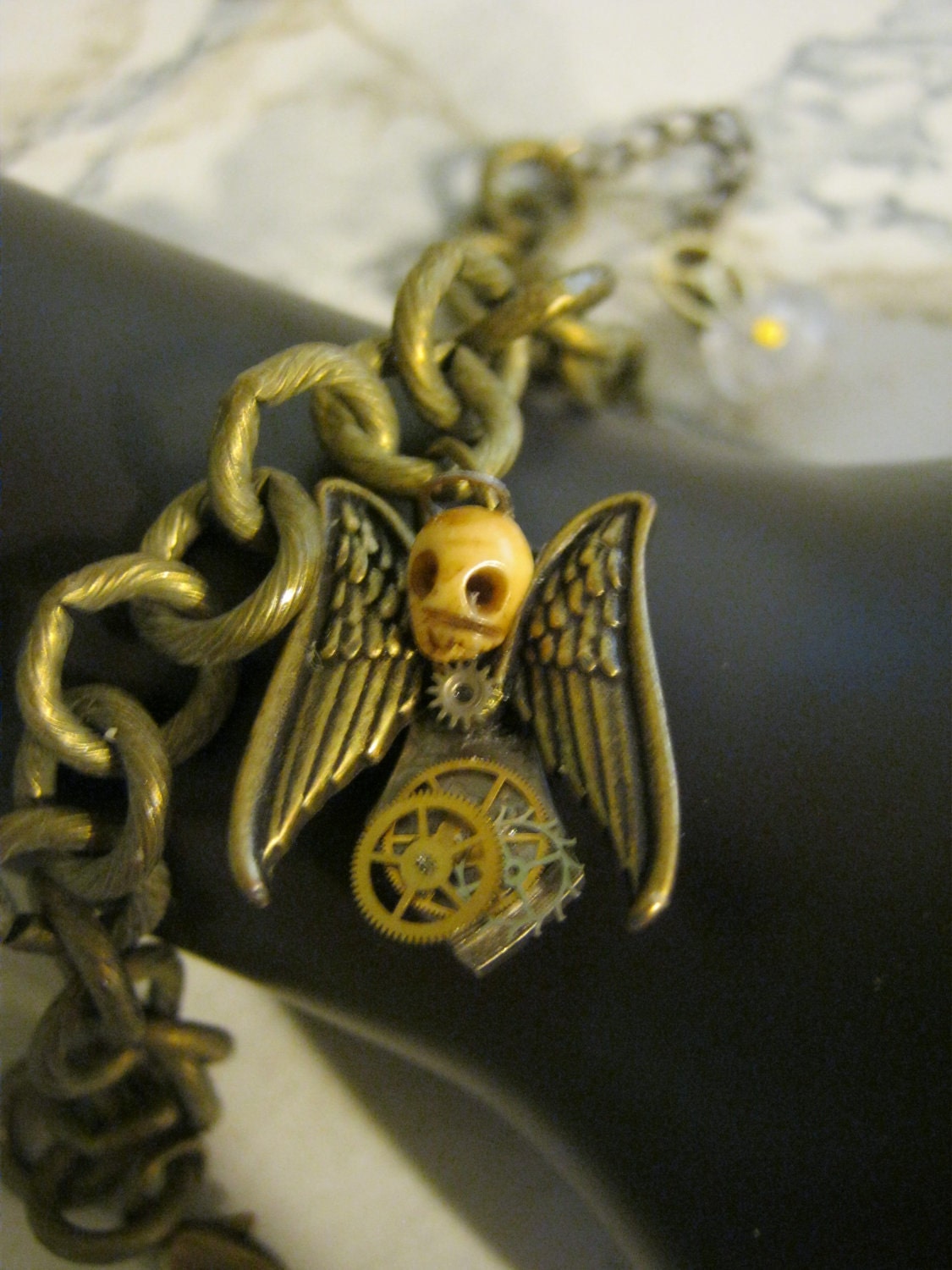 Steampunk Angel Charm Bracelet