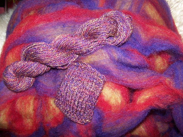 Confetti - 4 ounces wool and mohair roving