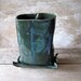 Windowsill Planter Deep Stoneware Bag in Blue Green