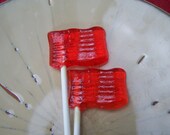 10 Americana Flags Red White Blue Lollipop Sucker Party Favor July Independence Day